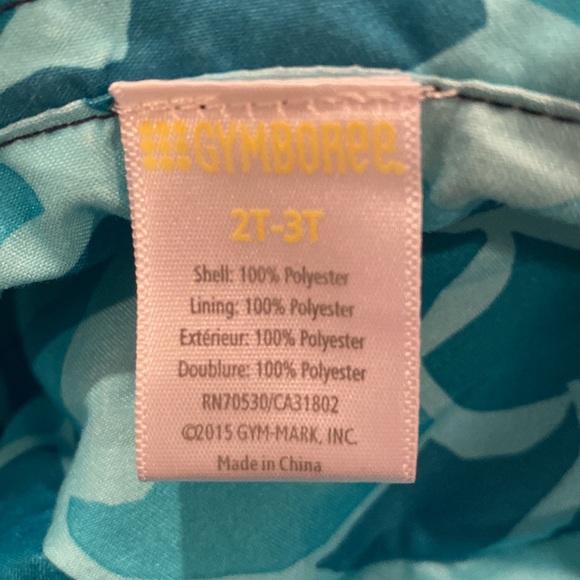 Gymboree 2T 3T sun beach bucket hat velcro chin strap - Picture 3 of 3